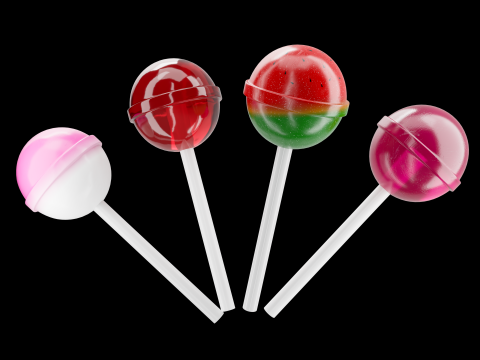 Lollipop Collection 01 3D Model