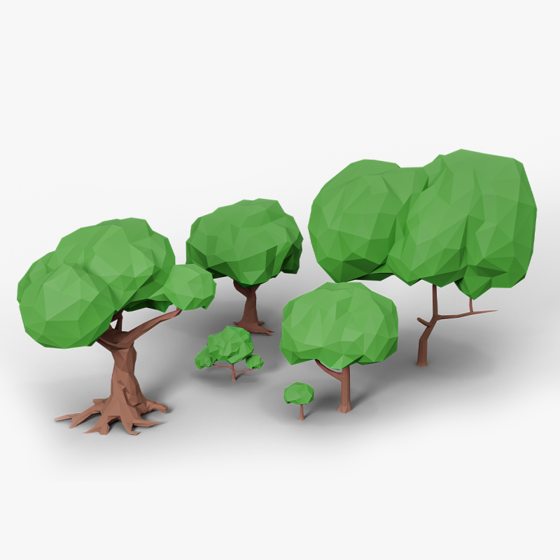 Low-polyTree 3D Модель .c4d .max .obj .3ds .fbx .stl .blend