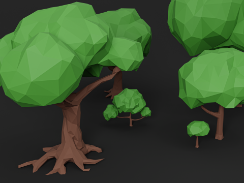 로우폴리트리 3D 모델