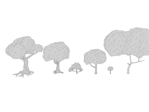 로우폴리트리 3D 모델