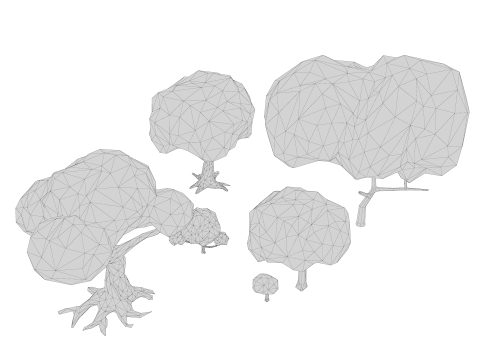 로우폴리트리 3D 모델