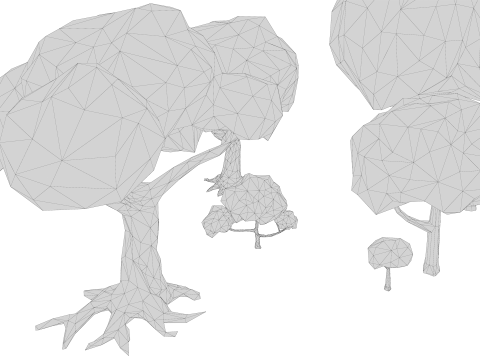 로우폴리트리 3D 모델