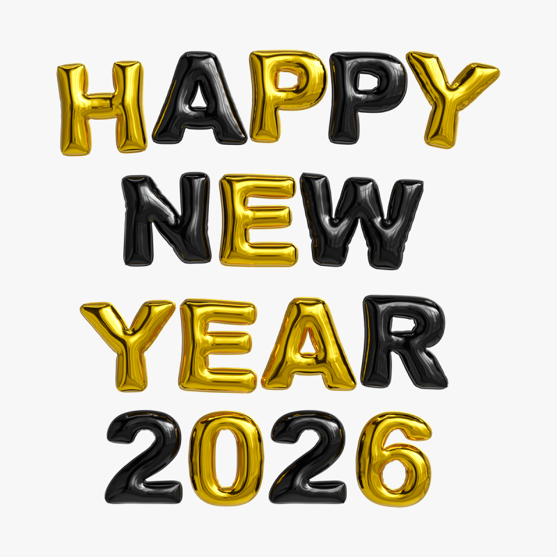 Selamat Tahun Baru 2026 Model 3D .c4d .max .obj .3ds .fbx .stl .blend 