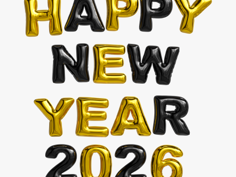 생일 축하 풍선 2026 3D 모델