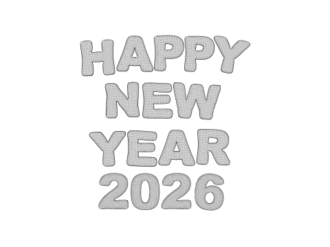 Selamat Tahun Baru 2026 Model 3D