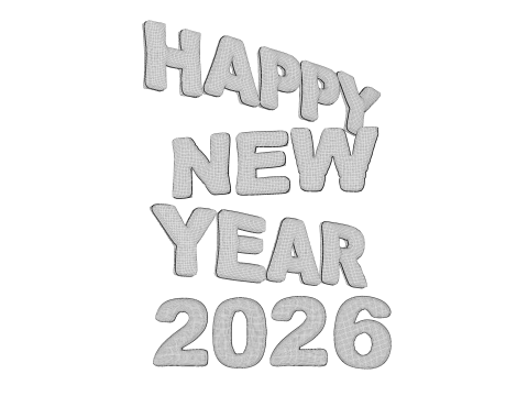 Selamat Tahun Baru 2026 Model 3D
