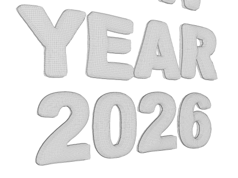 Selamat Tahun Baru 2026 Model 3D