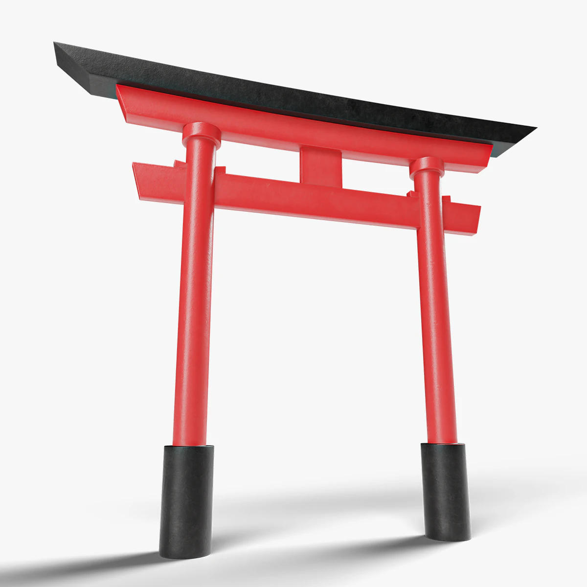 Japanese Red Torii Gate 3D Model .c4d .max .obj .3ds .fbx .stl .blend 