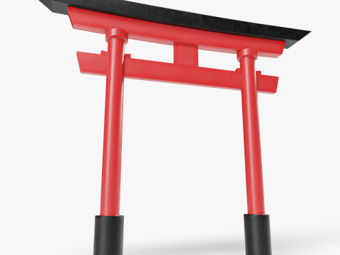 Puerta torii roja japonesa Modelo 3D