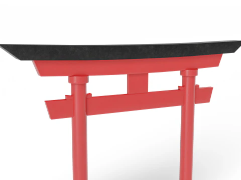 Japanese Red Torii Gate 3D Model
