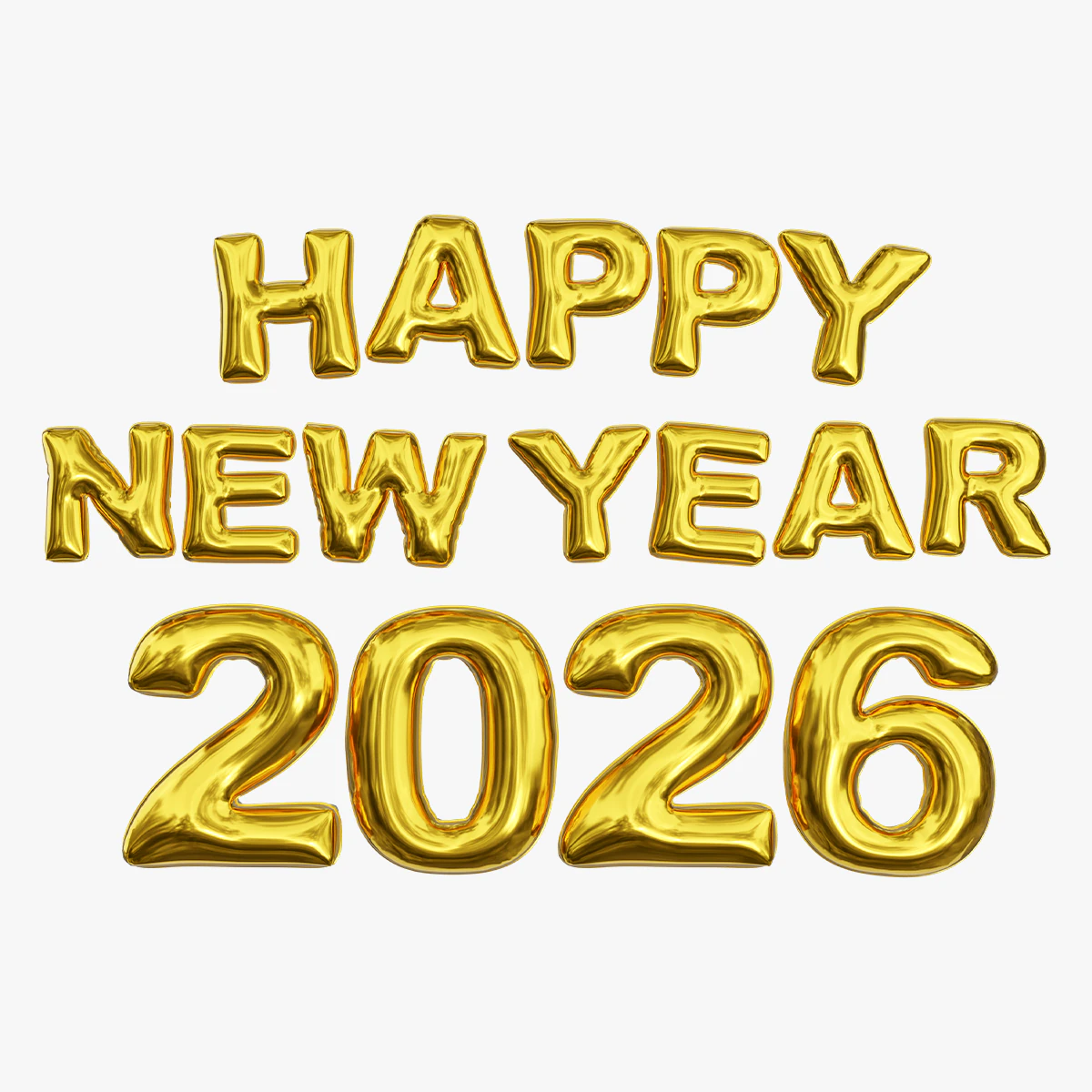 Happy New Year 2026 Balloon 02 3D Model .c4d .max .obj .3ds .fbx .stl .blend 