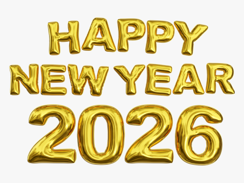 Felice Anno Nuovo 2026 Palloncino 02 Modello 3D