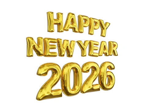 Happy New Year 2026 Balloon 02 3D Model