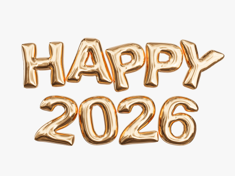 Happy New Year 2026 Balloon 03 3D Model