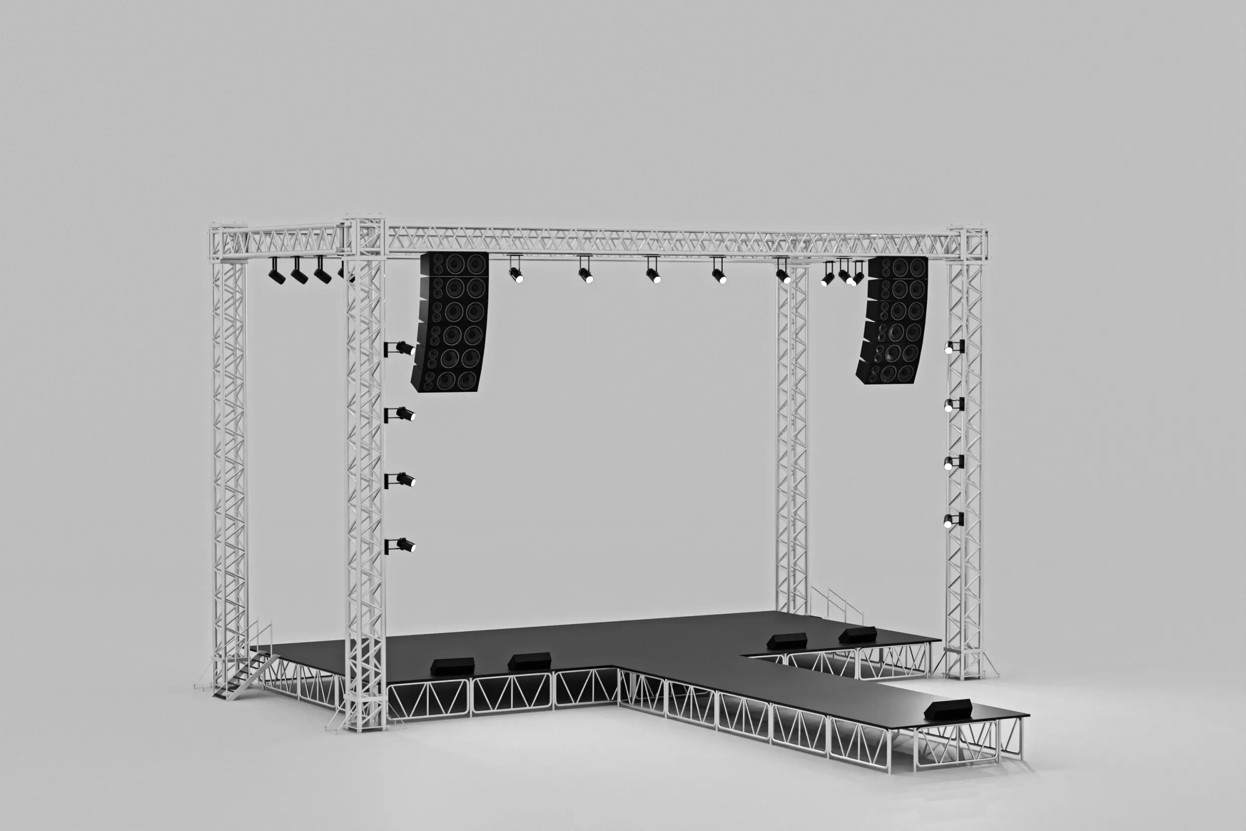 Concert Stage 13 3D Model .c4d .max .obj .3ds .fbx .stl .blend 