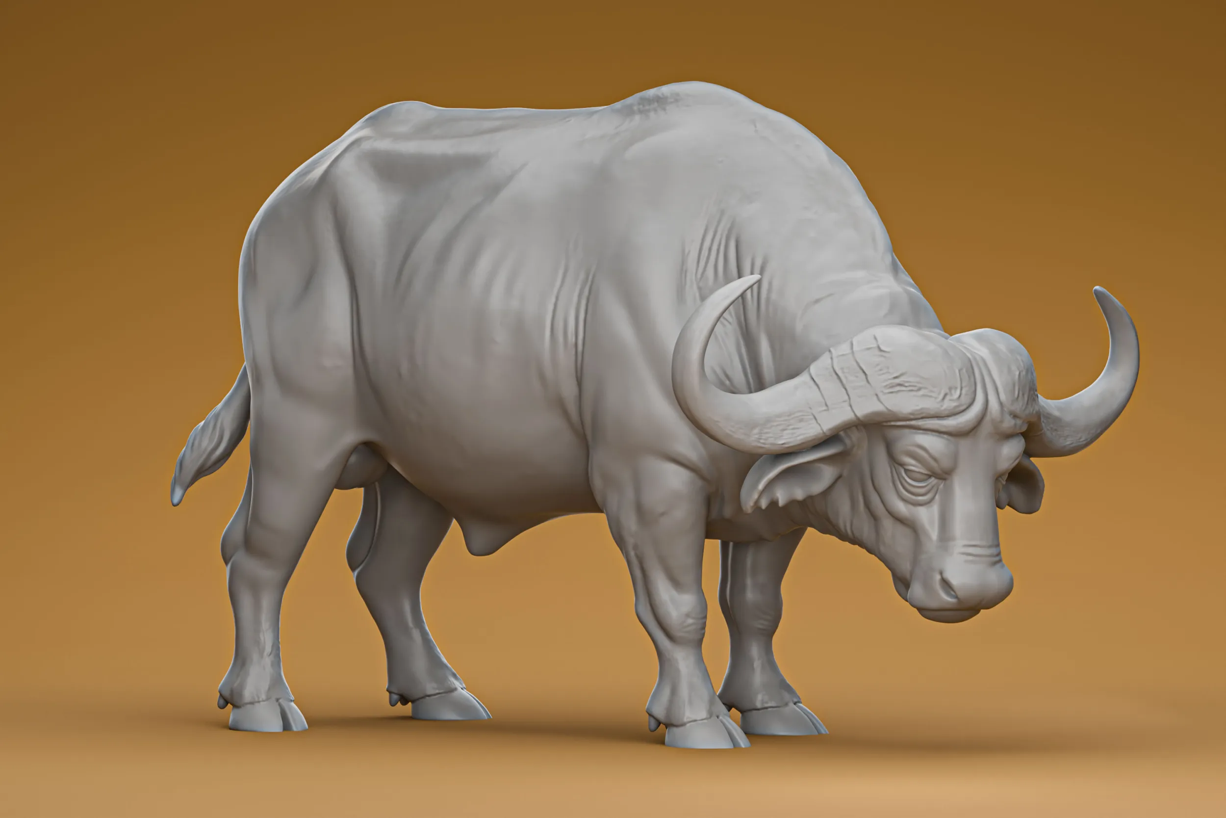 Maestosa statua di bufalo africano stampa 3D Modello di stampa 3D .c4d .max .obj .3ds .fbx .stl .blend 