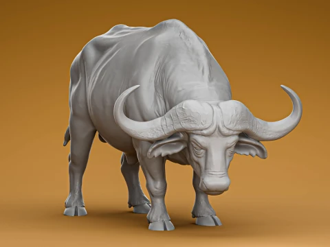 Maestosa statua di bufalo africano stampa 3D Modello di stampa 3D