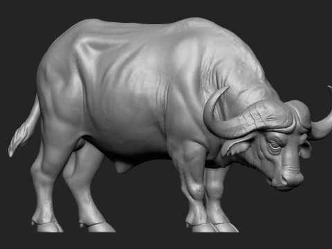 Maestosa statua di bufalo africano stampa 3D Modello di stampa 3D