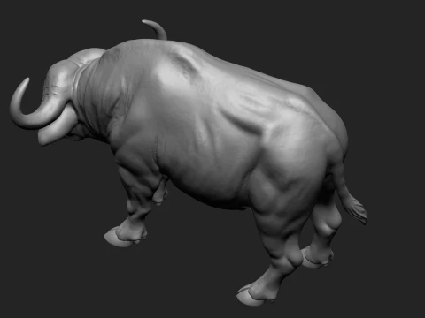 Maestosa statua di bufalo africano stampa 3D Modello di stampa 3D