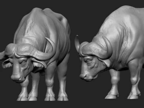 Maestosa statua di bufalo africano stampa 3D Modello di stampa 3D