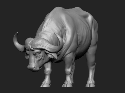 Maestosa statua di bufalo africano stampa 3D Modello di stampa 3D