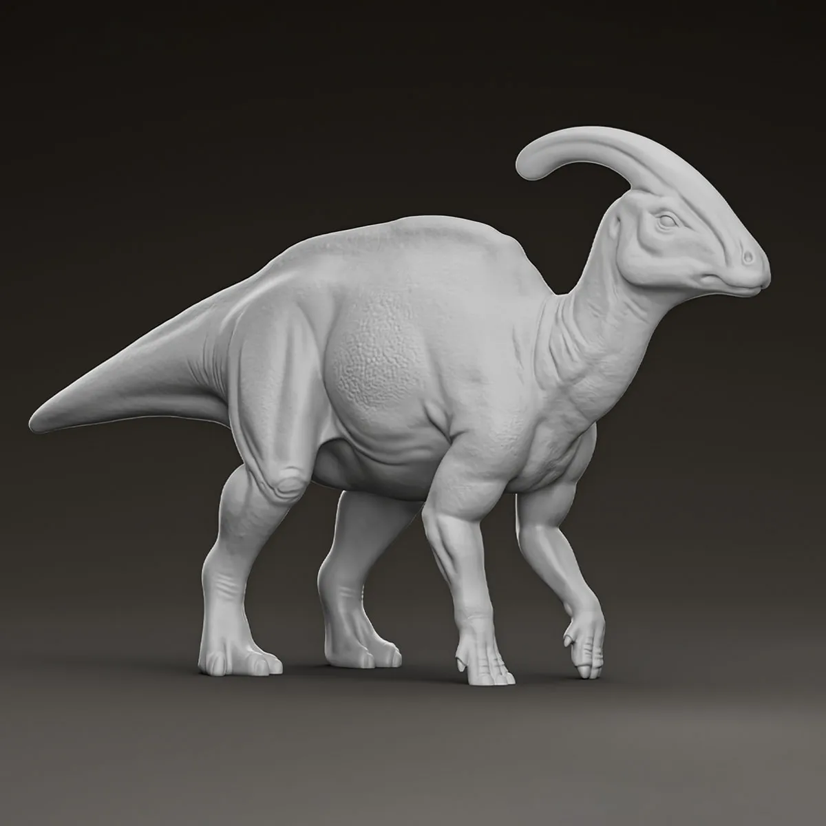 Modello di stampa 3D dettagliato del dinosauro Parasaurolophus Modello di stampa 3D .c4d .max .obj .3ds .fbx .stl .blend 
