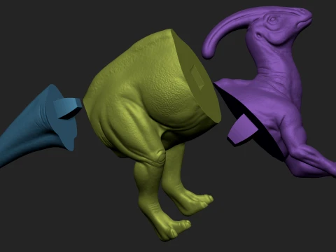 Modello di stampa 3D dettagliato del dinosauro Parasaurolophus Modello di stampa 3D
