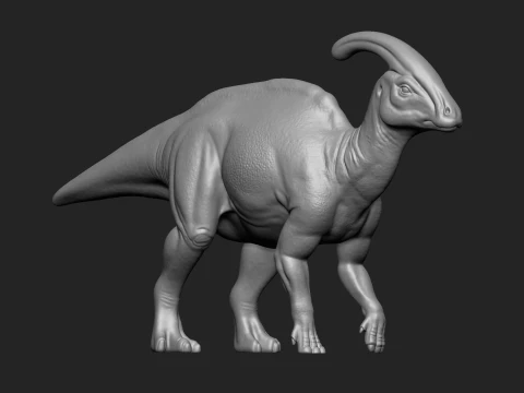 Modello di stampa 3D dettagliato del dinosauro Parasaurolophus Modello di stampa 3D
