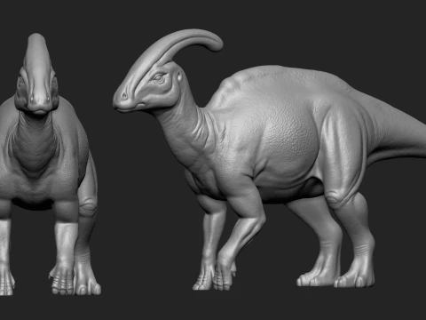Modello di stampa 3D dettagliato del dinosauro Parasaurolophus Modello di stampa 3D