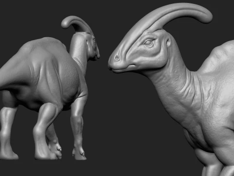 Modello di stampa 3D dettagliato del dinosauro Parasaurolophus Modello di stampa 3D