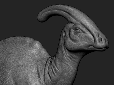 Modello di stampa 3D dettagliato del dinosauro Parasaurolophus Modello di stampa 3D
