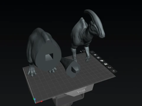 Modello di stampa 3D dettagliato del dinosauro Parasaurolophus Modello di stampa 3D
