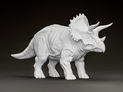 Детальна 3D модель динозавра трицератопса 3D Принт Модель