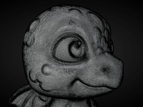 Stylized Baby Dragon Statue 3D Print 3D Print Model