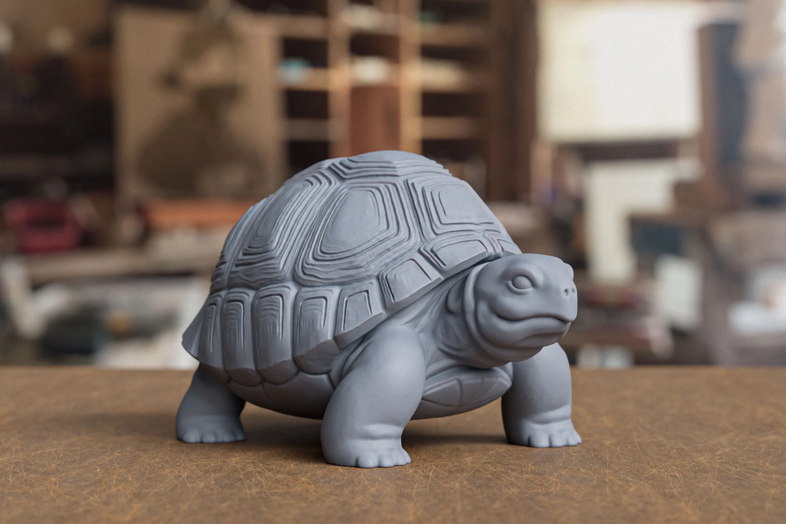 상세한 거북이 동상 3D 프린트 모델 3D 프린트 모델 .c4d .max .obj .3ds .fbx .stl .blend
