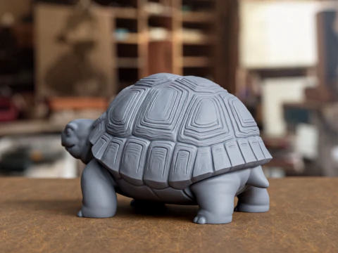 상세한 거북이 동상 3D 프린트 모델 3D 프린트 모델