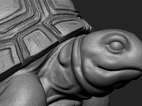 상세한 거북이 동상 3D 프린트 모델 3D 프린트 모델