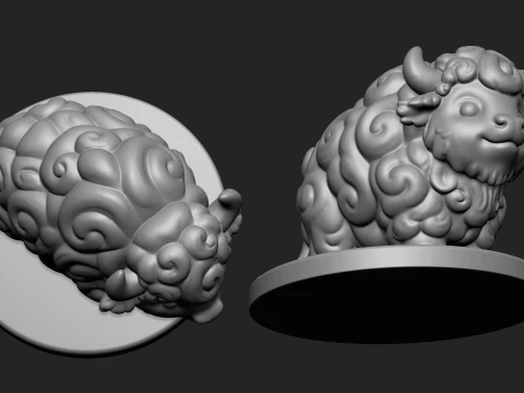 Stylized Baby Bison3D Print Model 3D Print Model