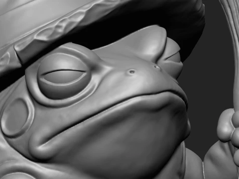 Wizard Frog Statue 3D Print Model 3D Print Model