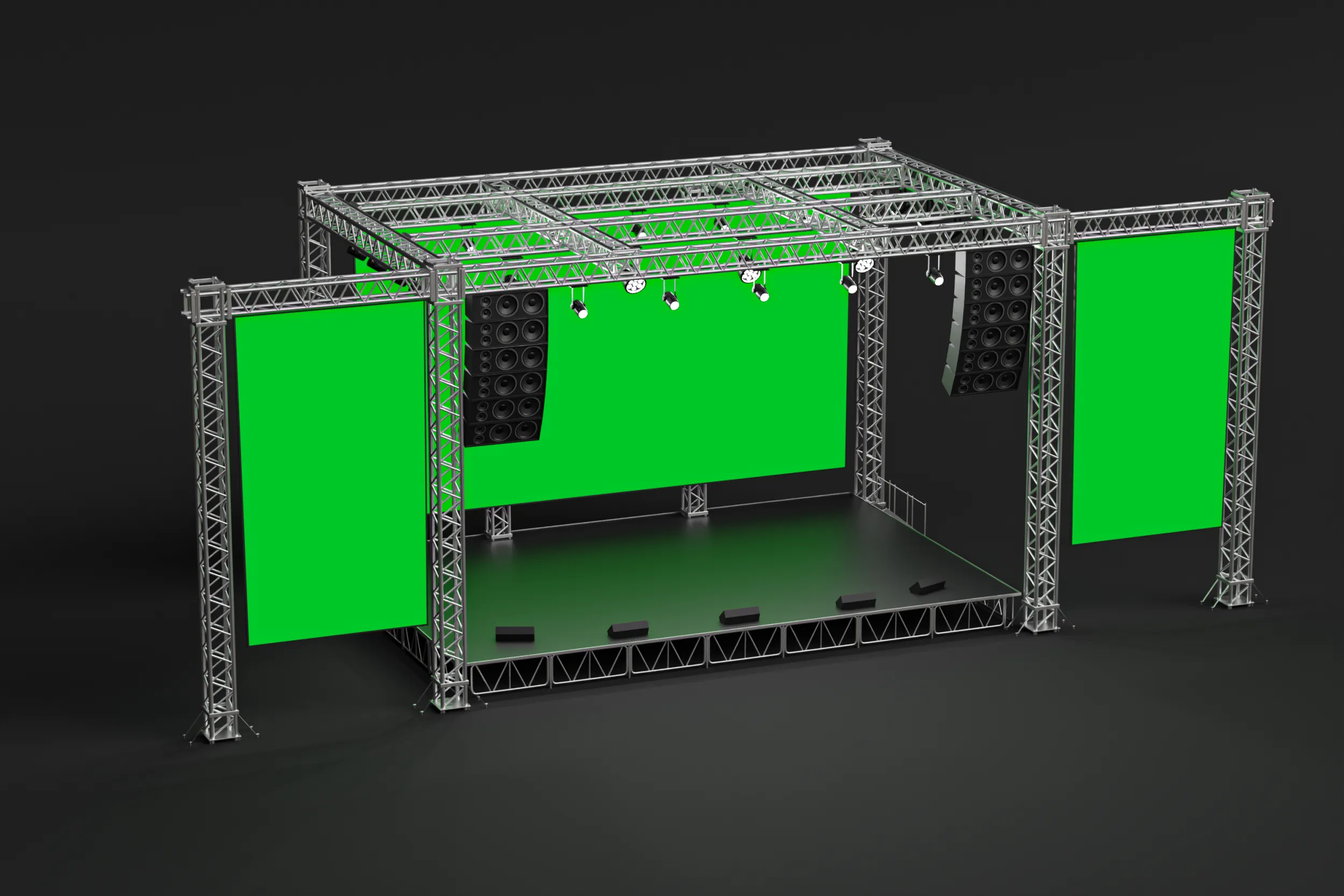 Concert Stage 13 3D Model .c4d .max .obj .3ds .fbx .stl .blend