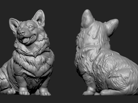 3D Printable Dog Pack 3D Print Model