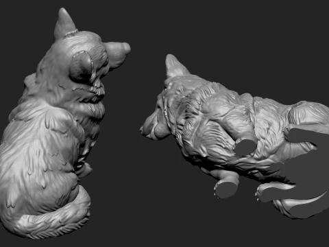 3D Printable Dog Pack 3D Print Model