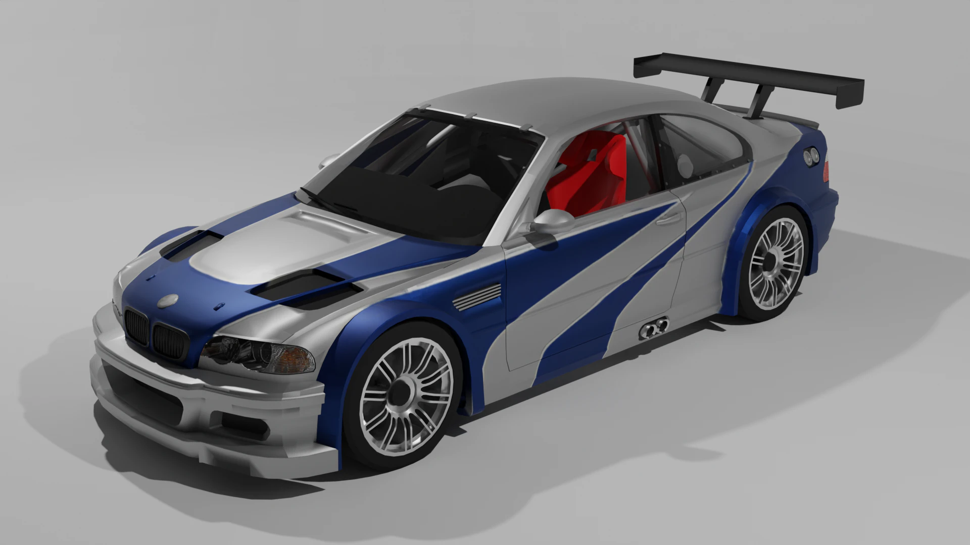 M3 GTR Most Wanted 3D Принт Модель .c4d .max .obj .3ds .fbx .stl .blend 