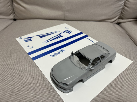 SKYLINE GTR R34 2F2F BRIAN 3Dプリントモデル