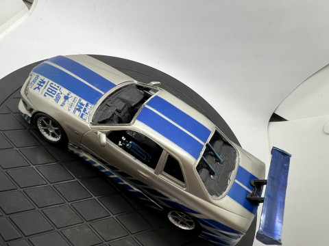SKYLINE GTR R34 2F2F BRIAN 3Dプリントモデル