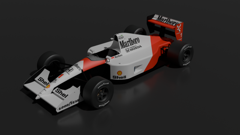 Ayrton Sennas McLaren 3Dプリントモデル .c4d .max .obj .3ds .fbx .stl .blend 