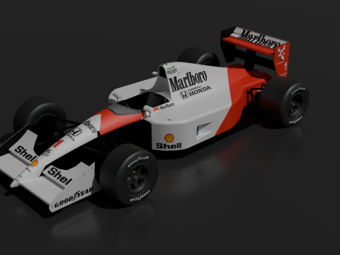 Ayrton Sennas McLaren 3Dプリントモデル