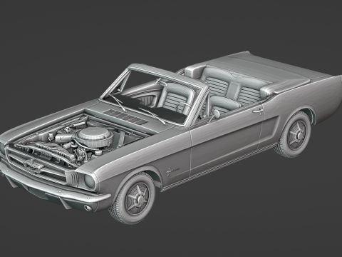 Mustang Convertible 1965 3Dプリントモデル