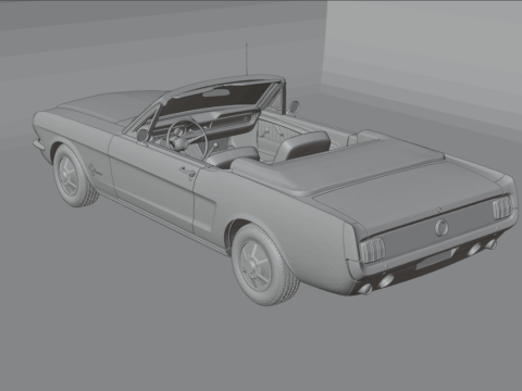 Mustang Convertible 1965 3Dプリントモデル