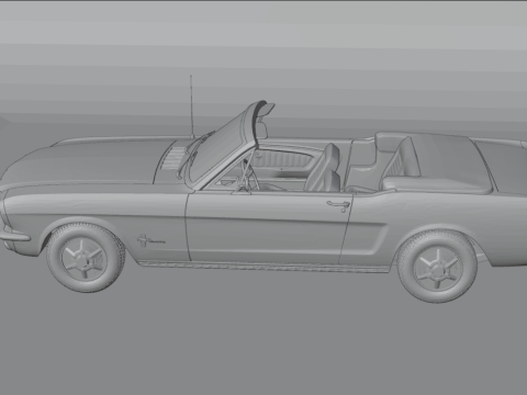 Mustang Convertible 1965 3Dプリントモデル